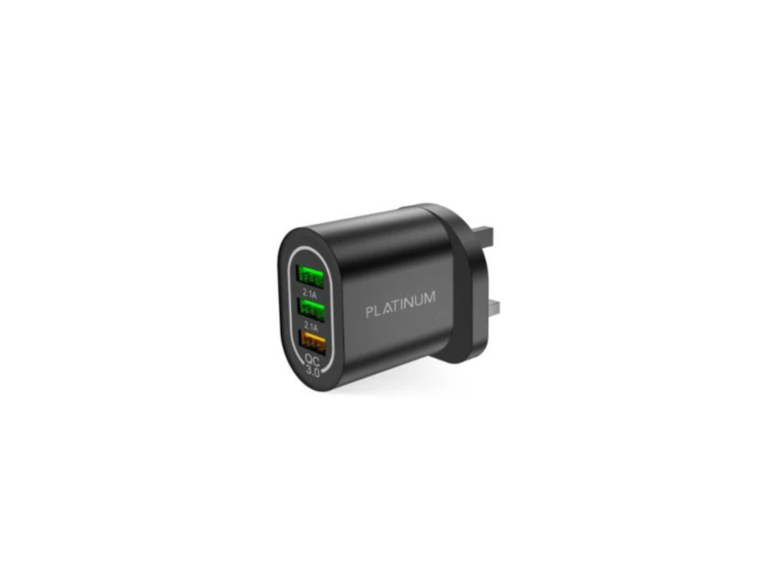 Buy Platinum VITAL Wall Charger QC+2USB 5.1A - Black in Qatar Buy Platinum VITAL Wall Charger QC+2USB 5.1A - Black in Qatar